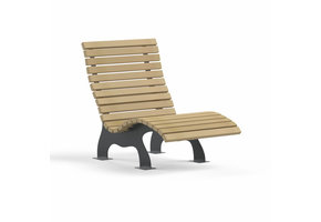 Waldsofa 90 Holz/Metall Anthrazit (RAL 7016)