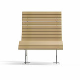 Waldsofa 90 Holz/Metall Anthrazit (RAL 7016)