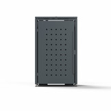 Mülltonnenbox-Metall 1er Anthrazit (RAL7016) mit Türlöcher