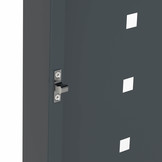 Mülltonnenbox-Metall 2er Anthrazit (RAL7016) mit Türlöcher