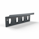 Schlüsselhaken-Metall 4er mit Ablage Anthrazit (RAL7016)