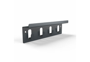 Schlüsselhaken-Metall 4er mit Ablage Anthrazit (RAL7016)