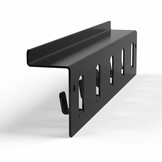 Schlüsselhaken-Metall 5er mit Ablage Schwarz (RAL9005)