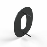 Hausnummer-Metall Zahl 0 Anthrazit (RAL 7016)