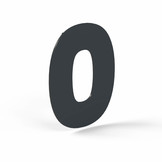 Hausnummer-Metall Zahl 0 Anthrazit (RAL 7016)
