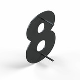Hausnummer-Metall Zahl 8 Anthrazit (RAL 7016)