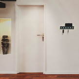 Schlüsselhaken-Metall 6er mit Ablage Anthrazit (RAL7016)