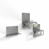 Fahrrad Wandhalter-Metall Edelstahl (Blank)