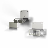 Fahrrad Wandhalter-Metall Edelstahl (Blank)