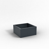 Pflanzkübel-Metall Anthrazit 60x60x28 (RAL 7016)