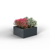 Pflanzkübel-Metall Anthrazit 60x60x28 (RAL 7016)