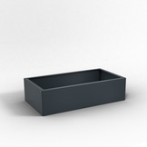 Pflanzkübel-Metall Anthrazit 60x110x28 (RAL 7016)