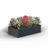 Pflanzkübel-Metall Anthrazit 60x110x28 (RAL 7016)