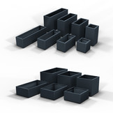 Pflanzkübel-Metall Anthrazit 30x110x57 (RAL 7016)