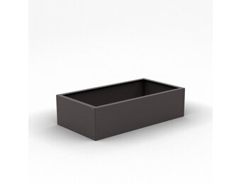 Pflanzkübel-Metall Grau-Metallic 60x110x28 (DB 703)