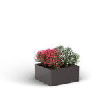 Pflanzkübel-Metall Grau-Metallic 60x60x28 (DB 703)