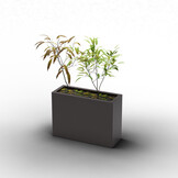 Pflanzkübel-Metall Grau-Metallic 30x80x57 (DB 703)