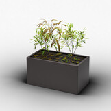 Pflanzkübel-Metall Grau-Metallic 60x110x57 (DB 703)