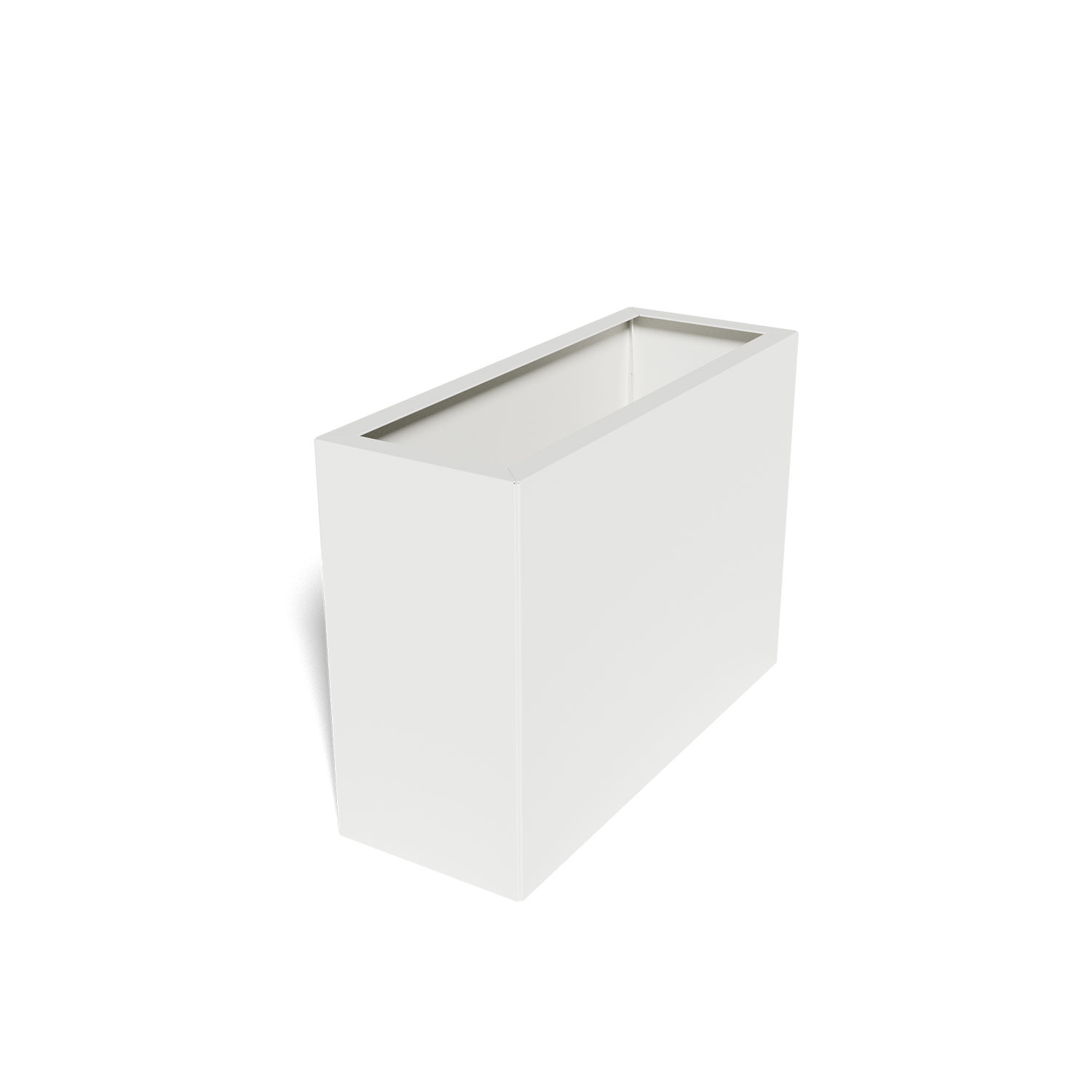 Pflanzkübel-Metall Weiß 30x80x57 (RAL 9016)