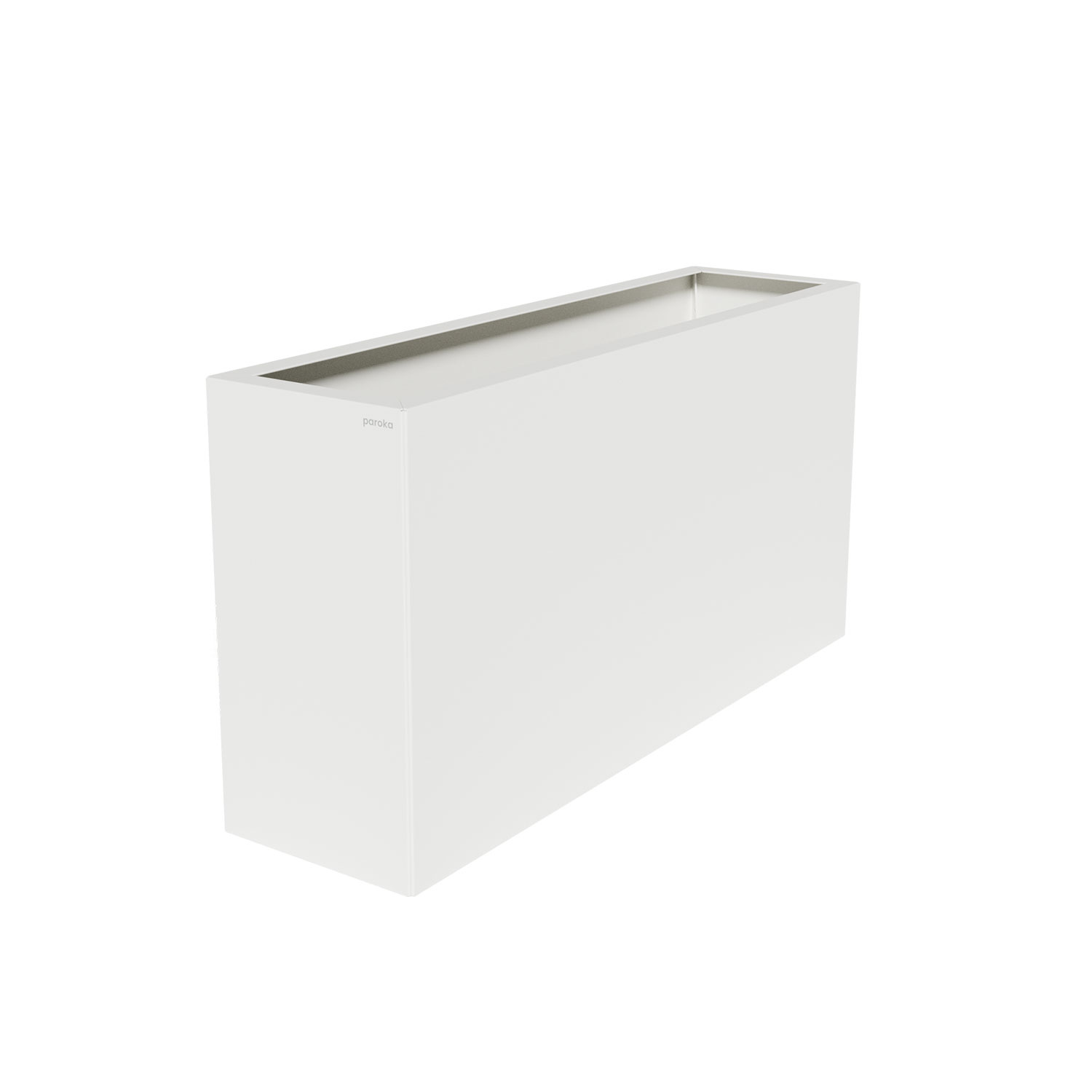 Pflanzkübel-Metall Weiß 30x110x57 (RAL 9016)