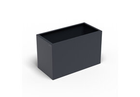 Pflanzkübel-Metall Anthrazit 80x40x50 (RAL 7016)