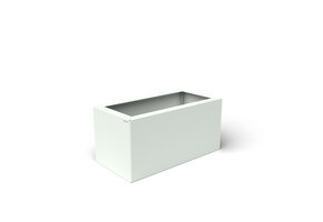 Pflanzkübel-Metall Weiß 30x60x28 (RAL 9016)