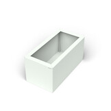 Pflanzkübel-Metall Weiß 30x60x28 (RAL 9016)