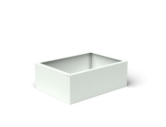 Pflanzkübel-Metall Weiß 60x80x28 (RAL 9016)