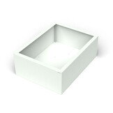 Pflanzkübel-Metall Weiß 60x80x28 (RAL 9016)