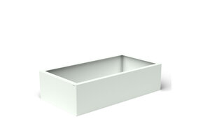 Pflanzkübel-Metall Weiß 60x110x28 (RAL 9016)