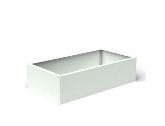 Pflanzkübel-Metall Weiß 60x110x28 (RAL 9016)