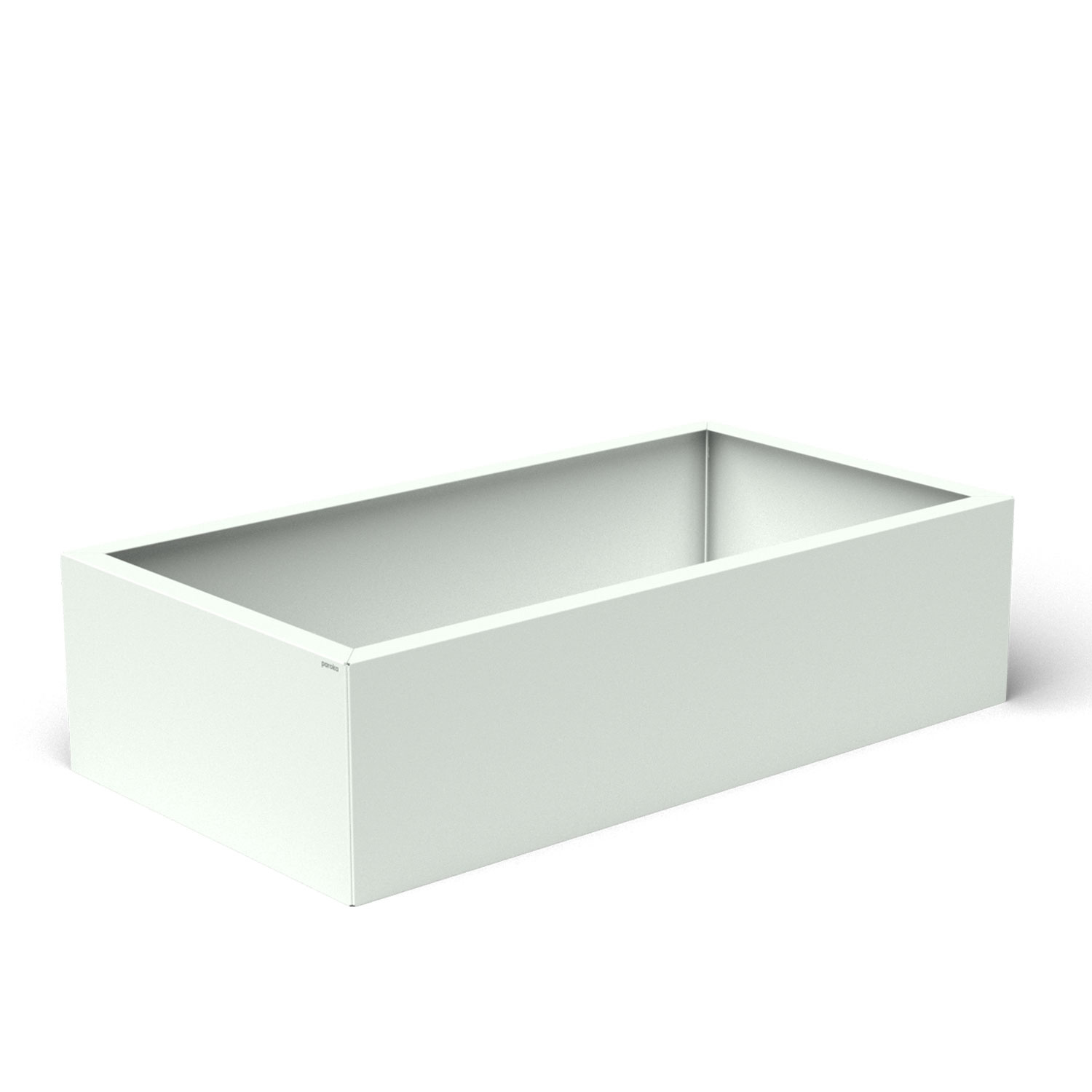 Pflanzkübel-Metall Weiß 60x110x28 (RAL 9016)