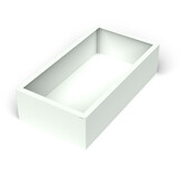 Pflanzkübel-Metall Weiß 60x110x28 (RAL 9016)