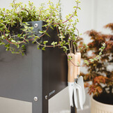 Set Hochbeet-Metall Grau-Metallic (DB 703) inkl. Zubehör