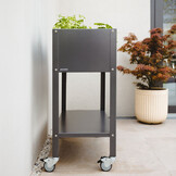 Hochbeet-Metall Grau-Metallic (DB 703)