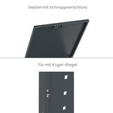 Mülltonnenbox-Metall 4er Anthrazit (RAL7016) mit Türlöcher