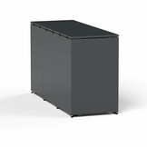 Mülltonnenbox-Metall 3er Anthrazit (RAL7016) ohne Türlöcher