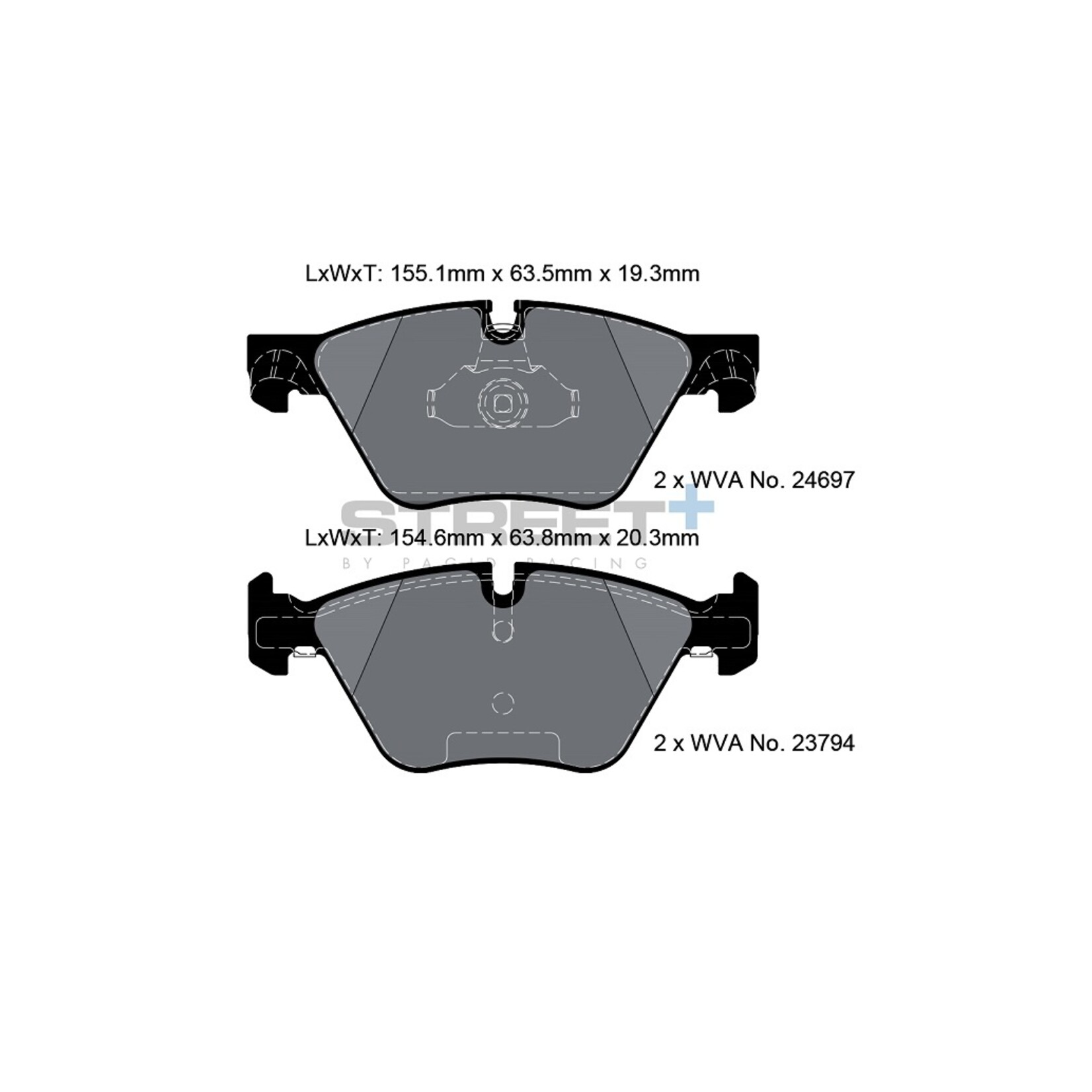 PAGID Racing Remblokset Street+ by PAGID