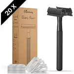 Bamboozy Safety Razor Butterfly +20platinum Blades - Black