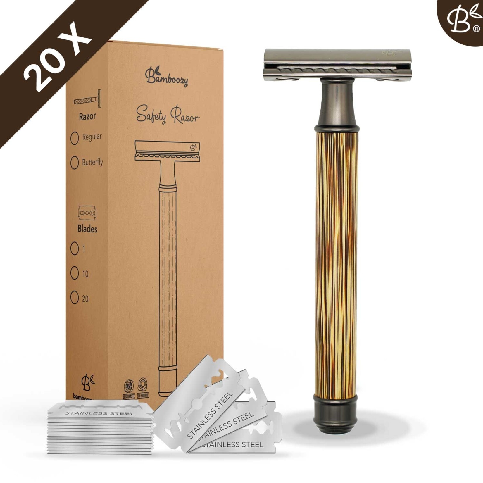 Bamboozy Bamboozy Safety Razor Thin Handle - Chrome