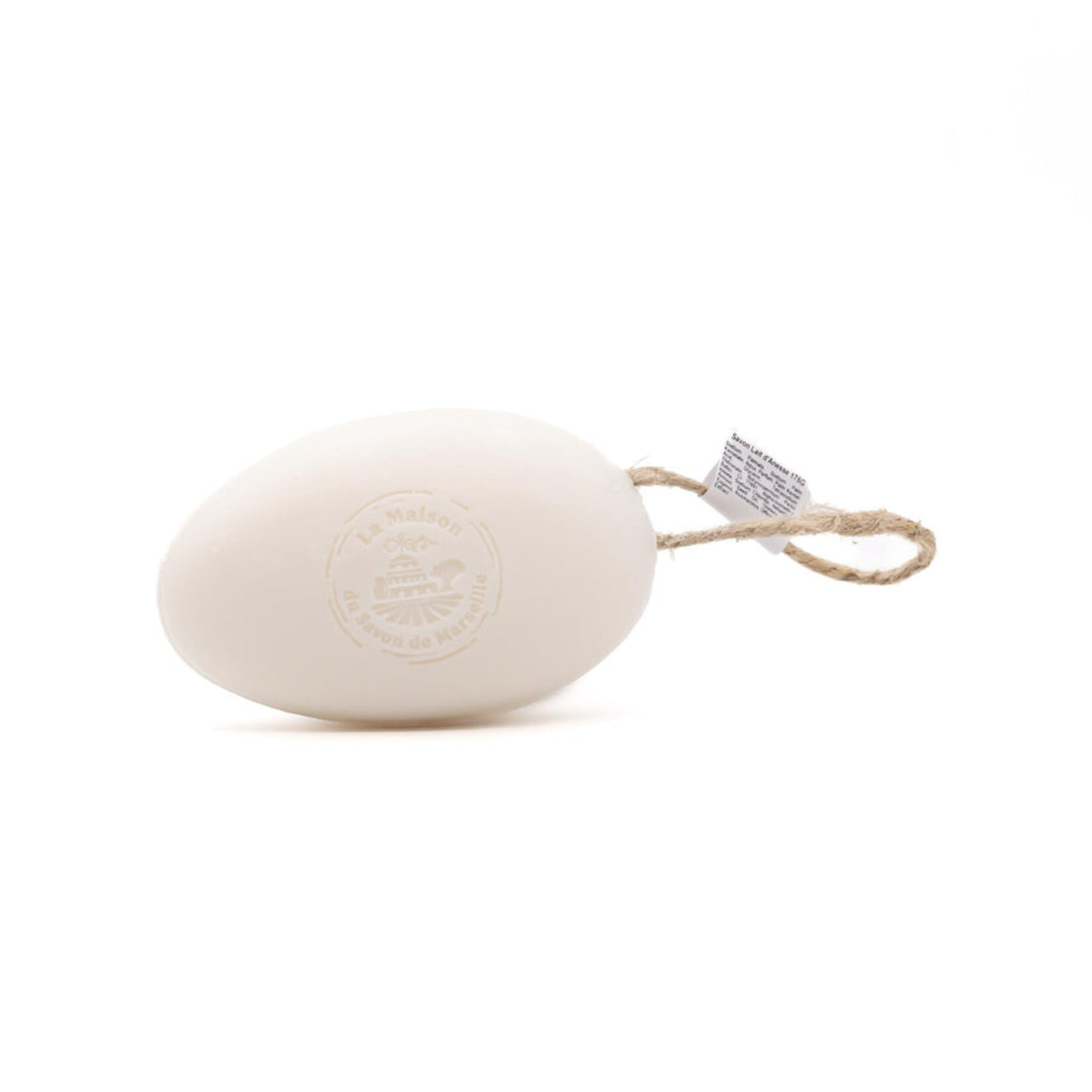La Maison du Savon de Marseille La Maison du Savon de Marseille Pebble 175g with Hemp Rope - Donkey Milk