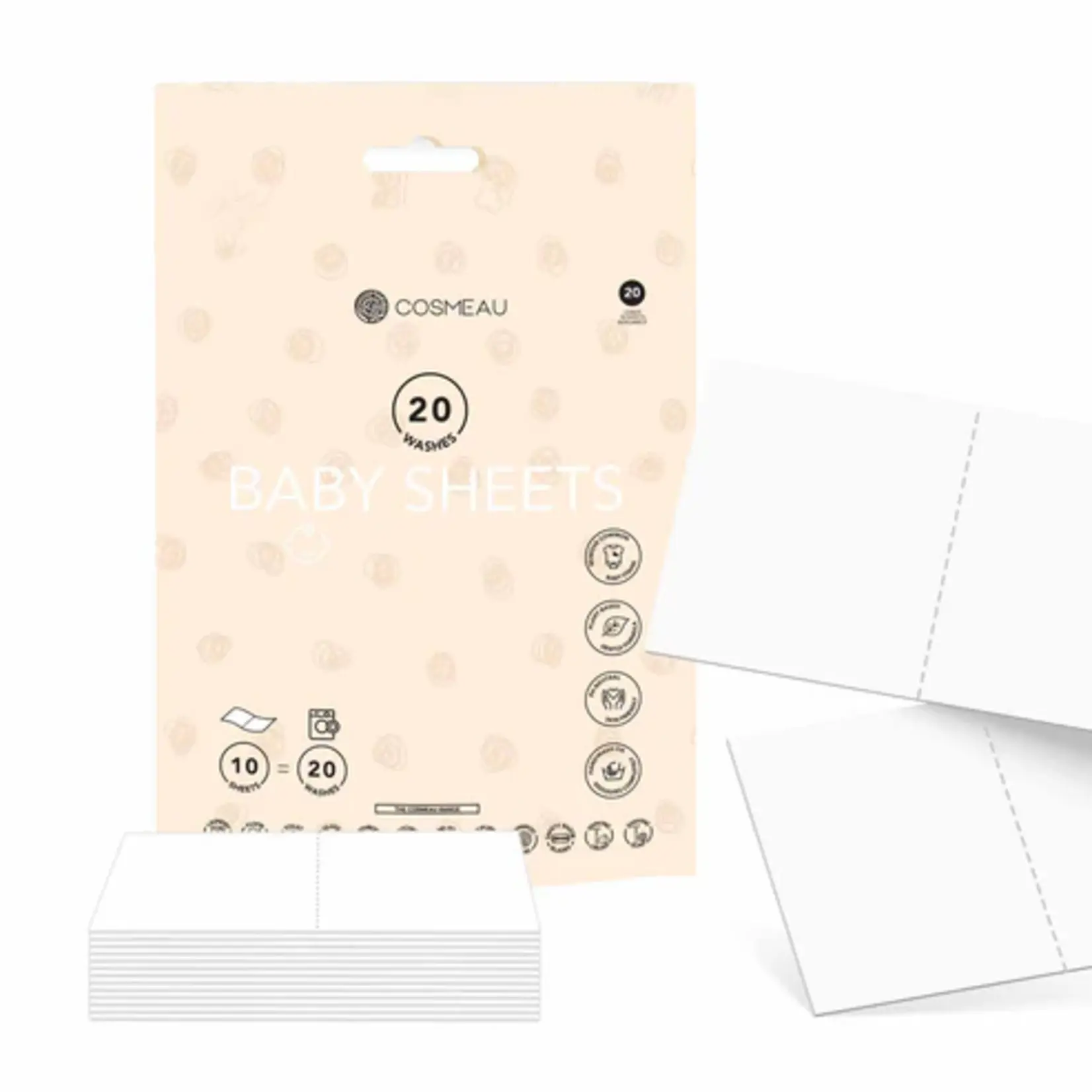 Cosmeau Cosmeau - Baby Laundry Sheets - 20 Washes