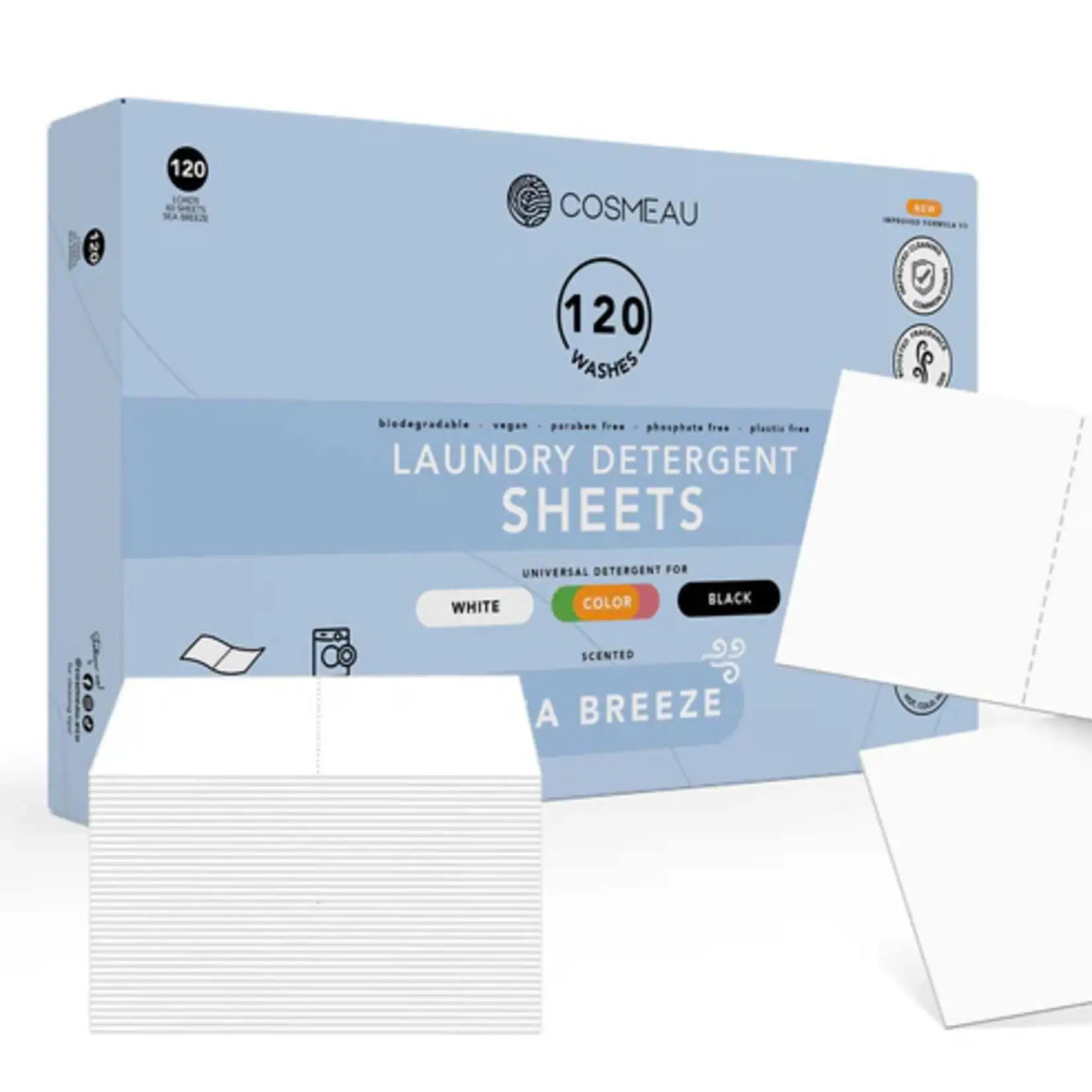 Cosmeau Cosmeau - Laundry Detergent Sheets 120 Washes - Sea Breeze