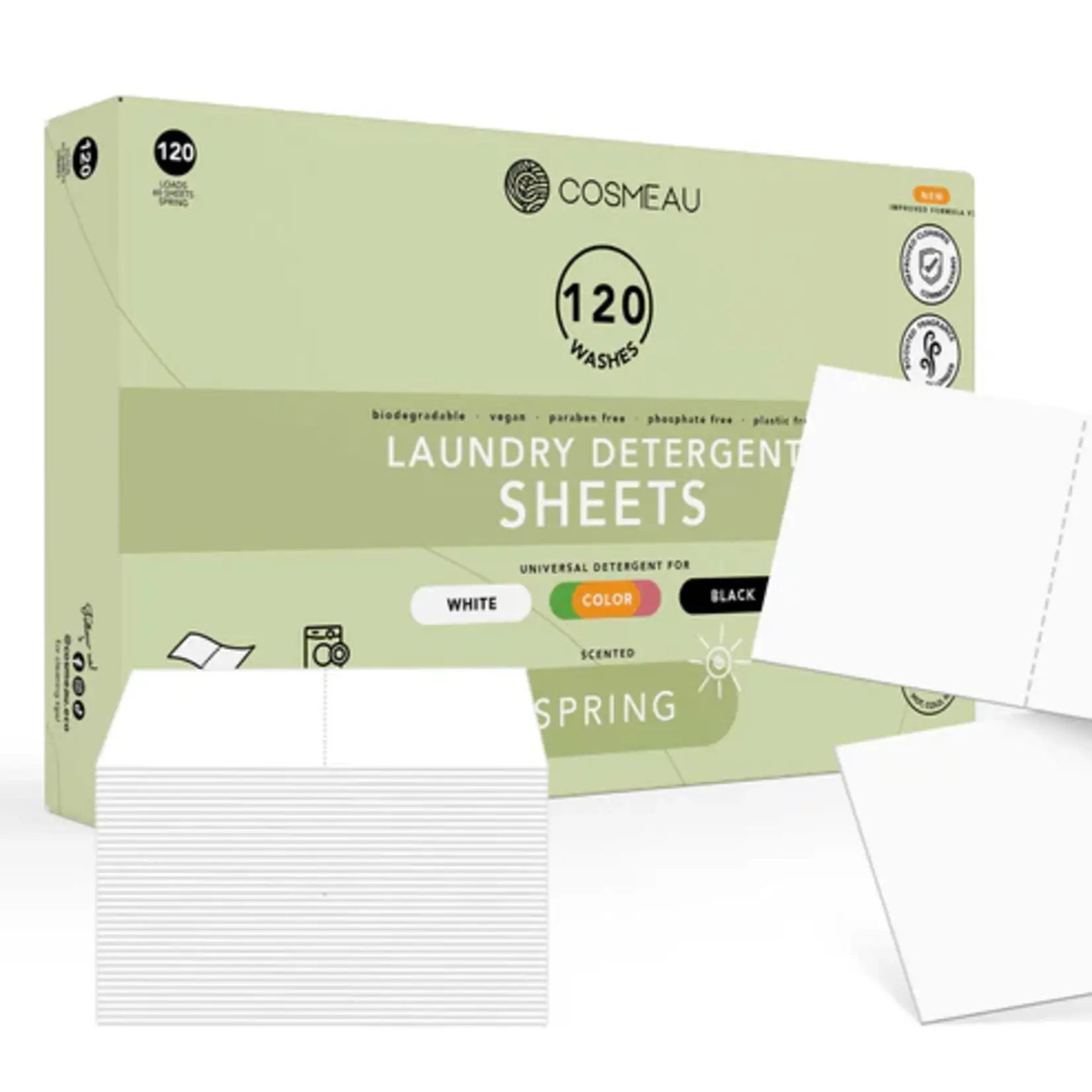 Cosmeau Cosmeau - Laundry Detergent Sheets 120 Washes - Spring