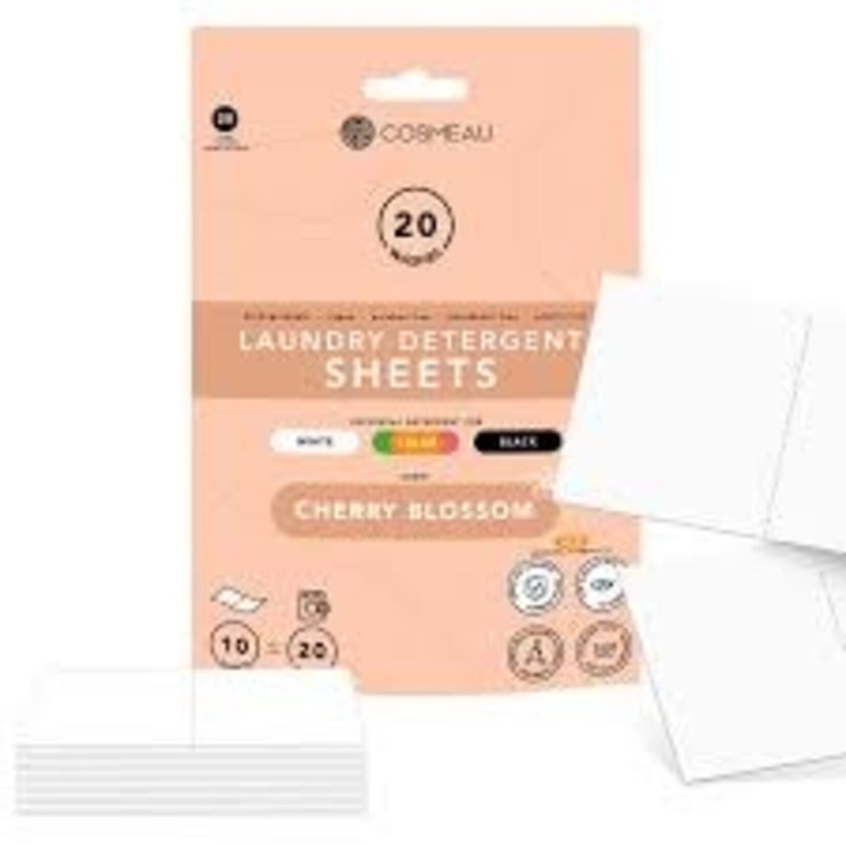 Cosmeau Cosmeau - Laundry Detergent Sheets 20 Washes - Cherry Blossom