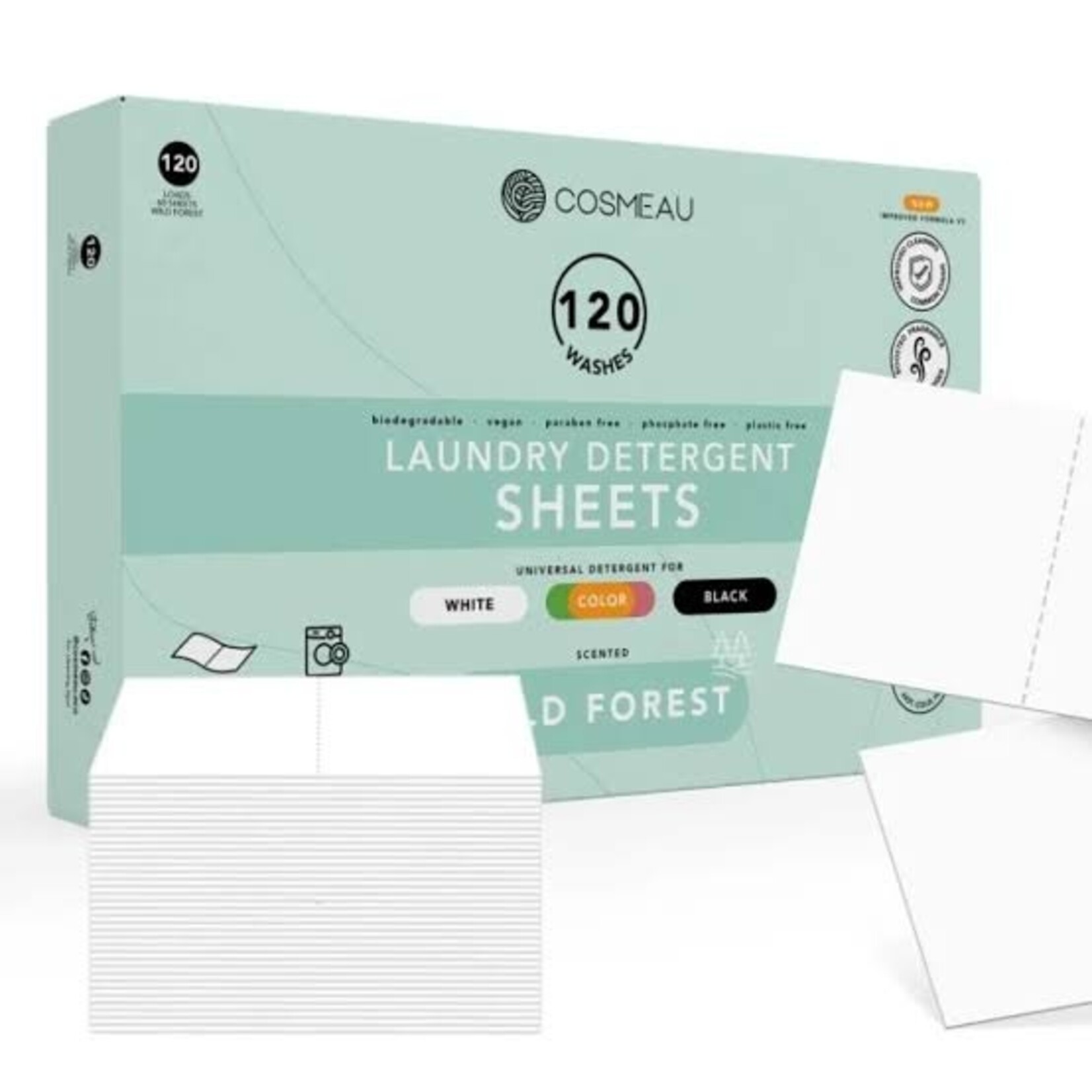 Cosmeau Cosmeau -Laundry Detergent Sheets 120 Washes - Wild Forest