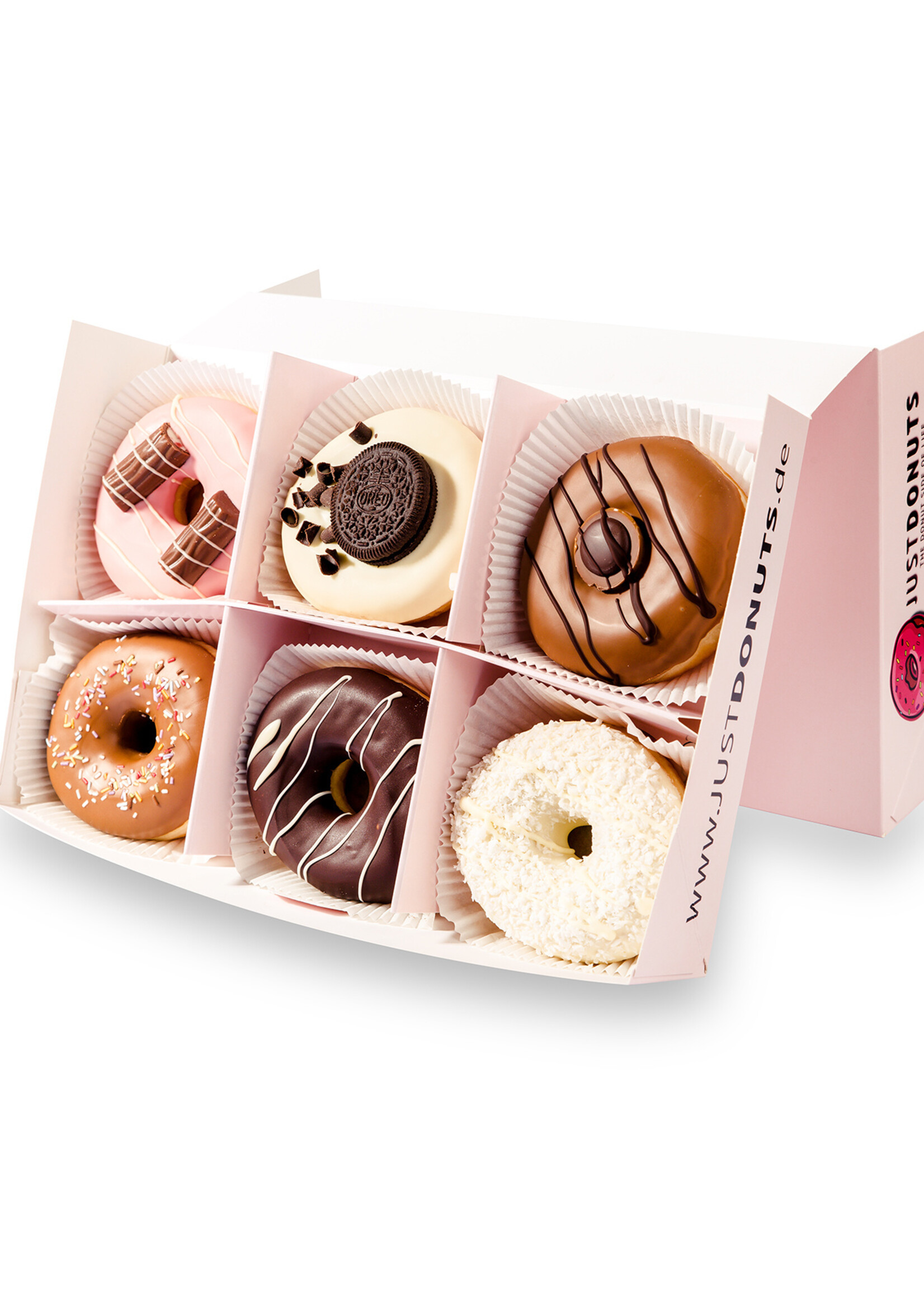 Quickbox ''mixed''. Köstlicher Mix unserer Bestseller aus den Kategorien gefüllt und ungefüllt für Sie  in der Just Donut Box zusammengestellt.