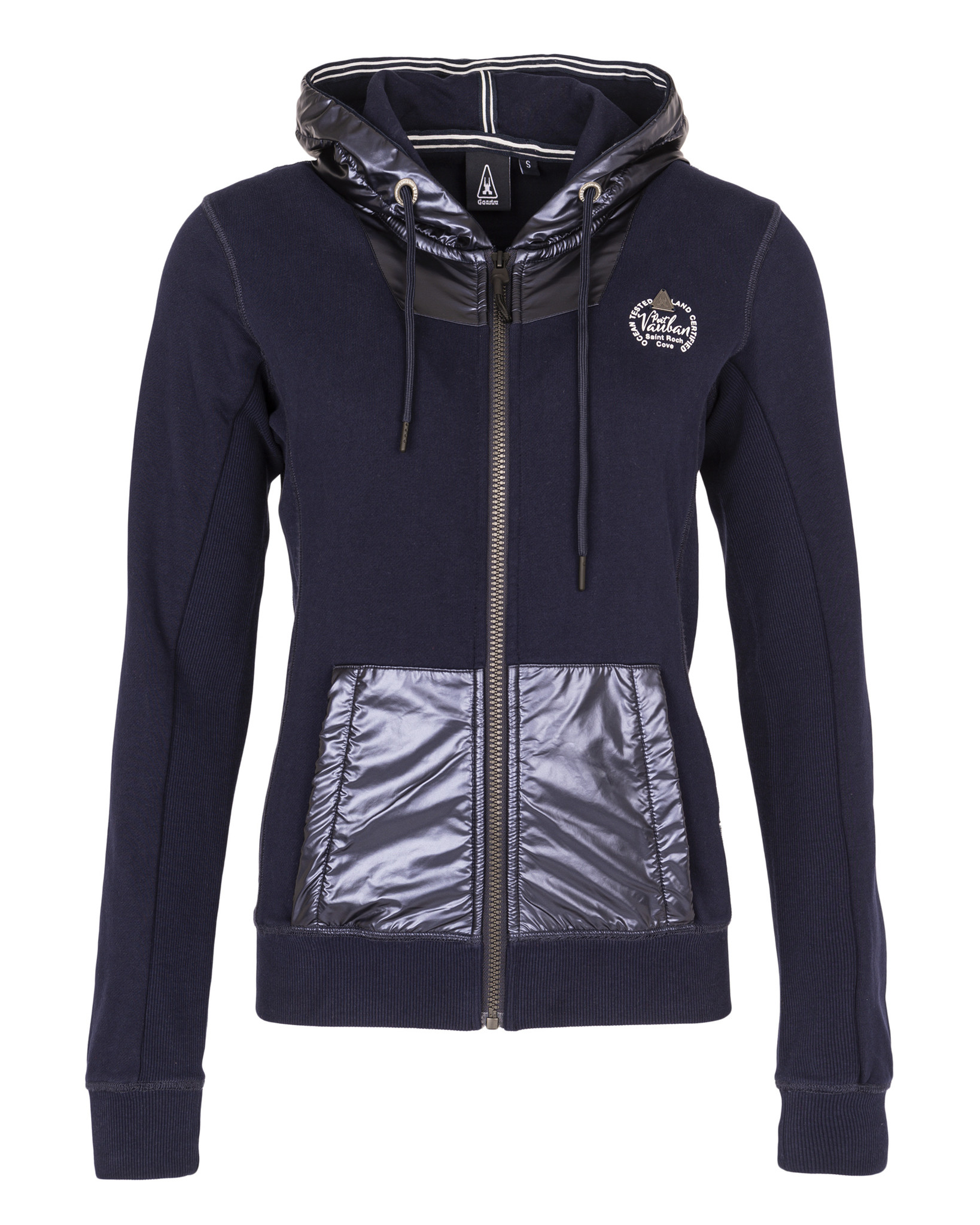 Sweatjacke Astern mit kontrastfarbener Kapuze