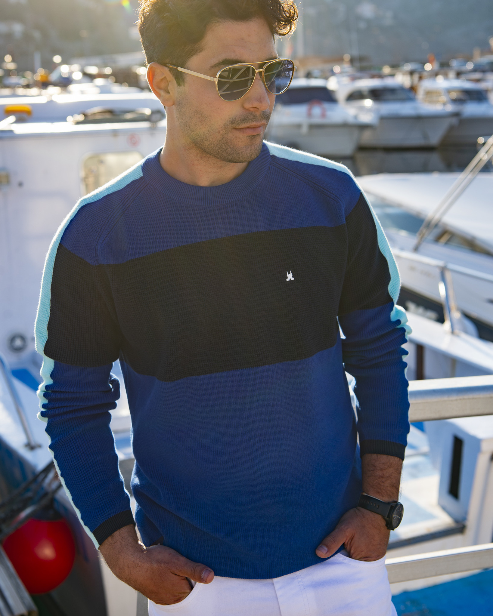 Color blocking pullover Nickpoint