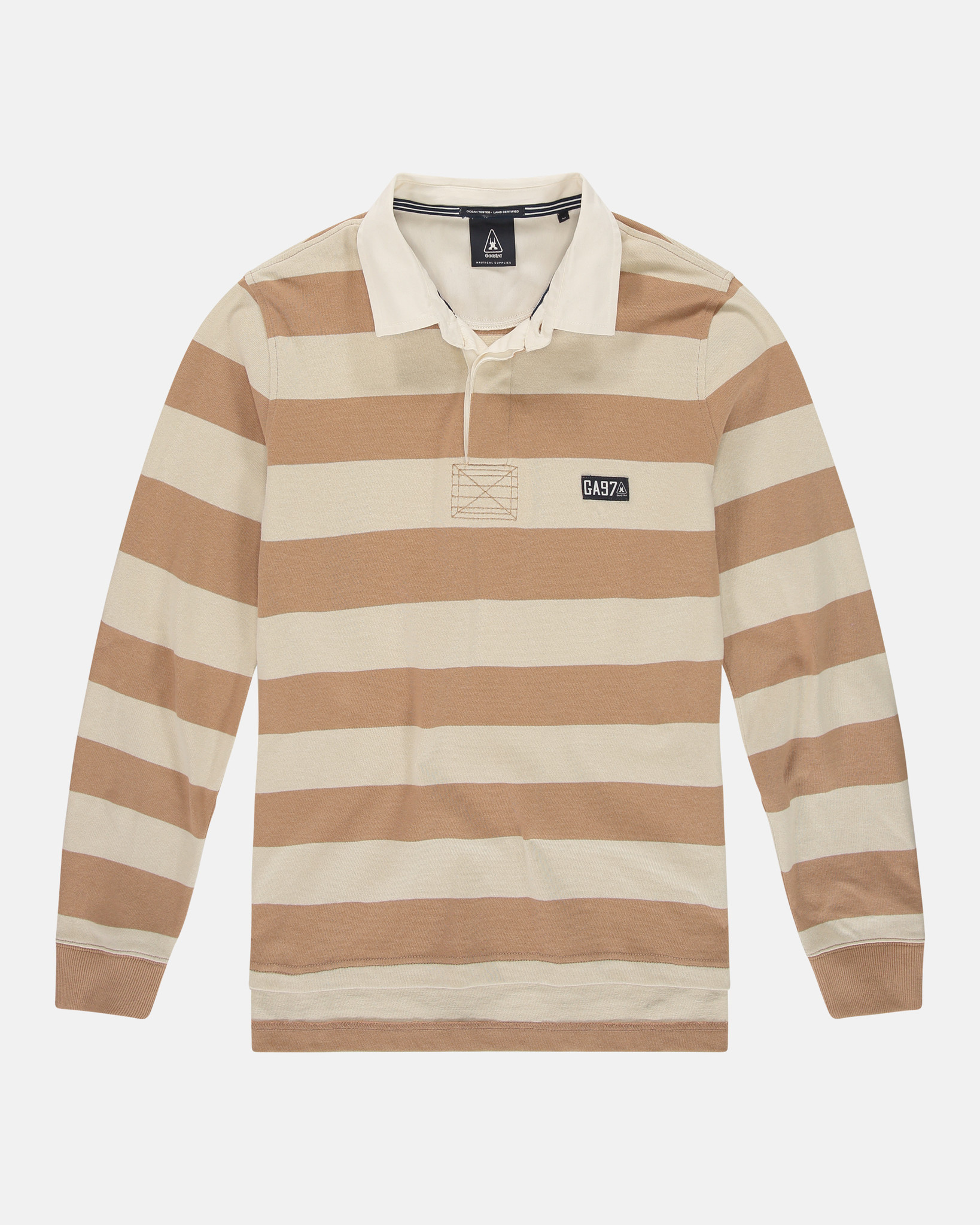 Block Striped cotton Rugby Soap Shirt Pelican